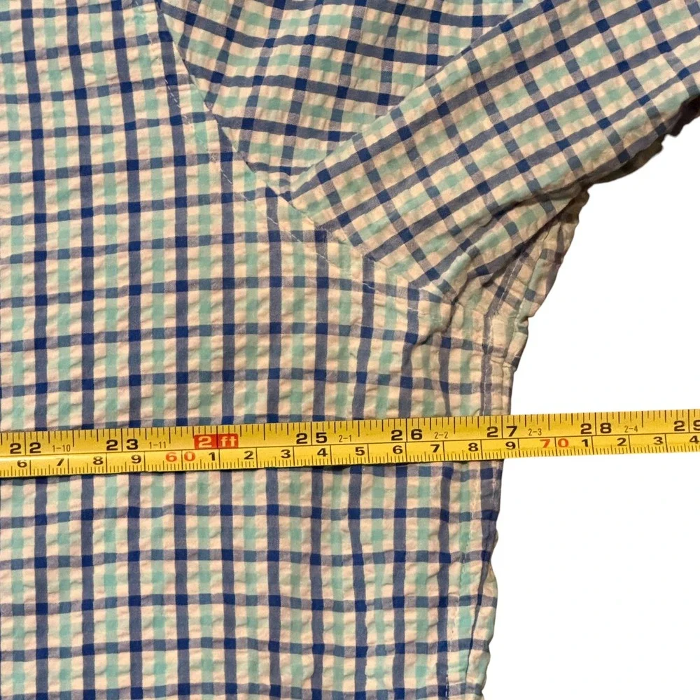 Vineyard Vines Mens Classic Fit‎ Tucker Shirt Blue Green Plaid Size 2XB 1W010685